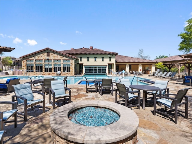 view of pool with a patio