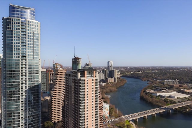 property's view of city with a water view