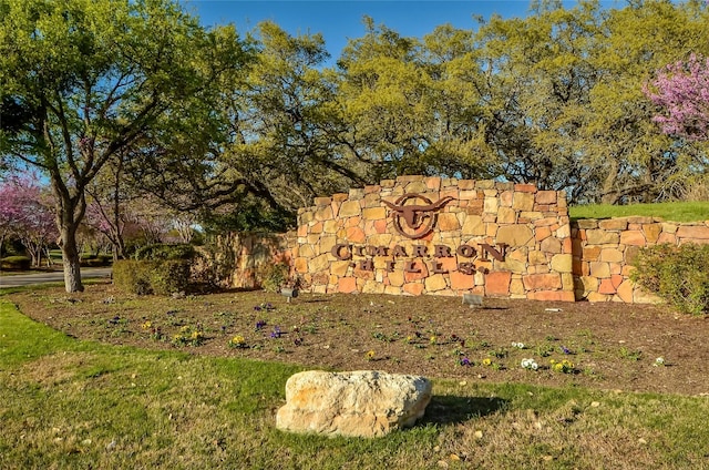 view of community sign