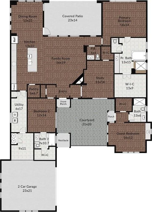 1005 Flint Ridge Trl, Georgetown, TX 78628 - floor plan