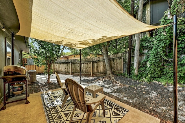 view of patio / terrace with grilling area and central AC unit