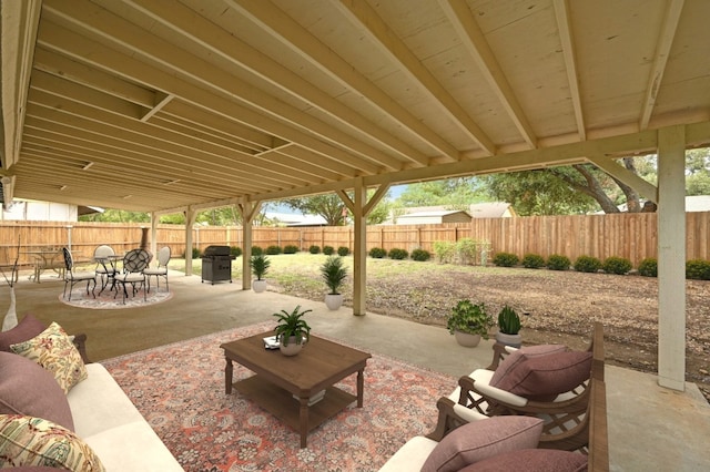 view of patio / terrace with area for grilling