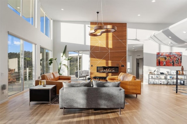 2102 N Oak Canyon Rd, Austin, TX 78746 - common area featuring a towering ceiling and recessed lighting