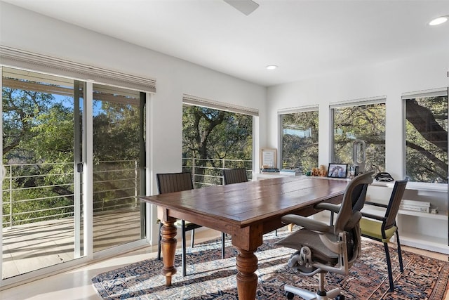 2102 N Oak Canyon Rd, Austin, TX 78746 - dining space with recessed lighting