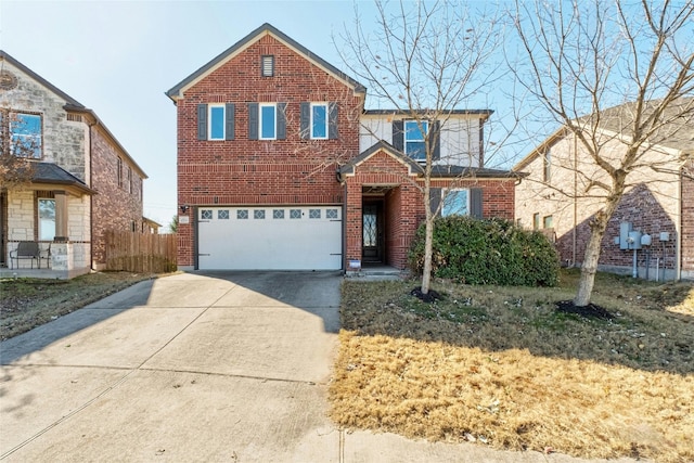 front of property featuring a garage