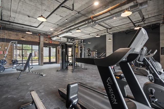 view of workout area