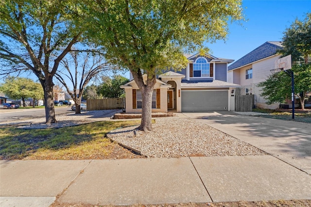 view of front of house featuring a garage