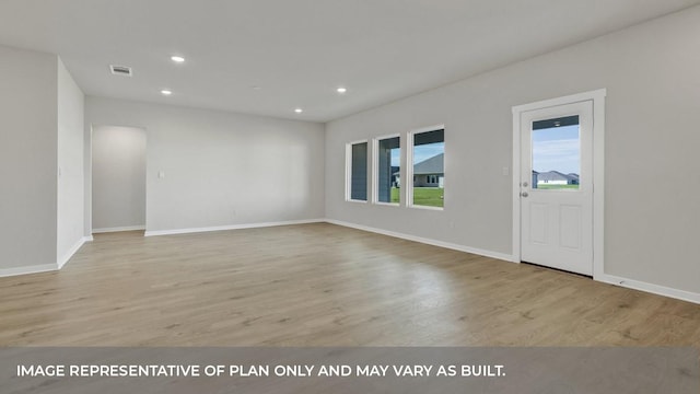 interior space featuring light hardwood / wood-style flooring