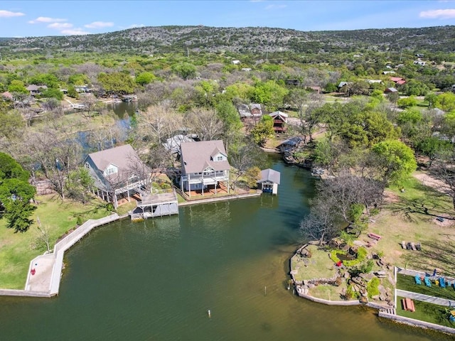 1332 S Lakeside Dr, Kingsland, TX 78611 - aerial view of property's location with a large body of water