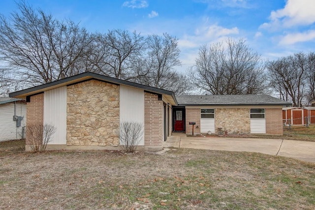 single story home with a patio area