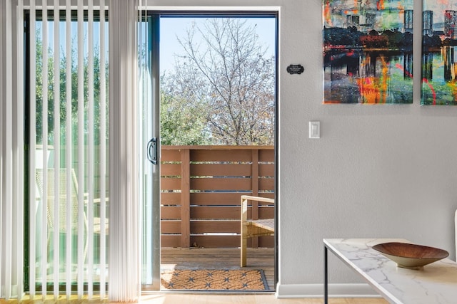 doorway with a healthy amount of sunlight