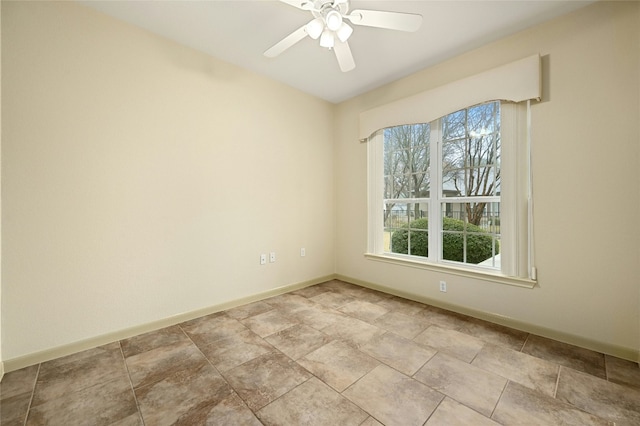 empty room with ceiling fan