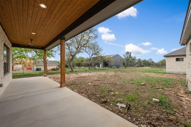 view of yard with a patio