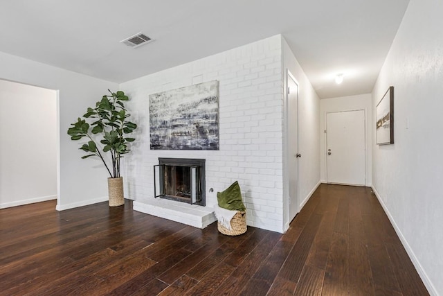 interior space featuring dark hardwood / wood-style floors