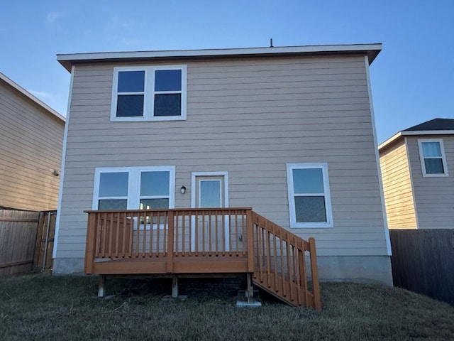 250 Night Riders Way, Jarrell, TX 76537 - back of house with a wooden deck