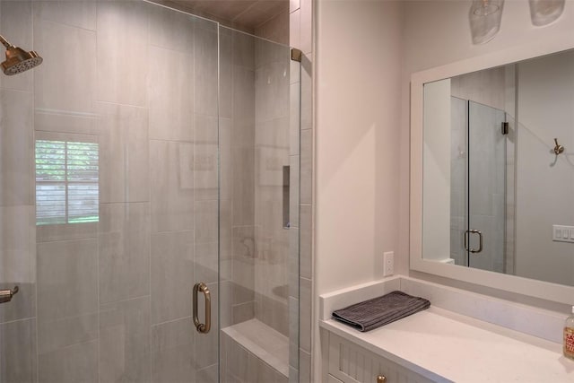 bathroom with walk in shower