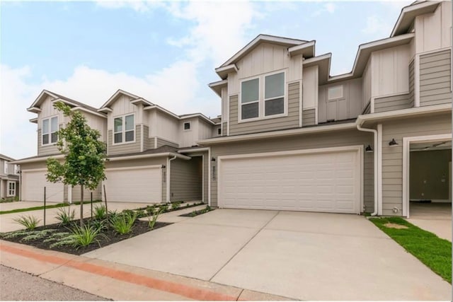 view of property featuring a garage