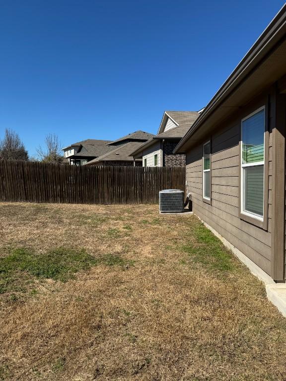 view of yard with cooling unit