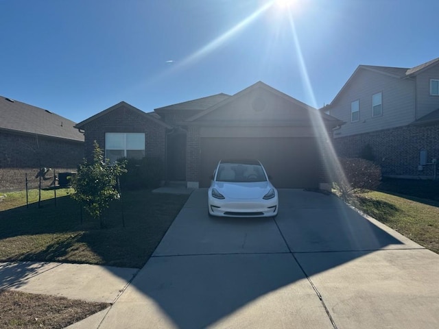 view of front facade with a garage