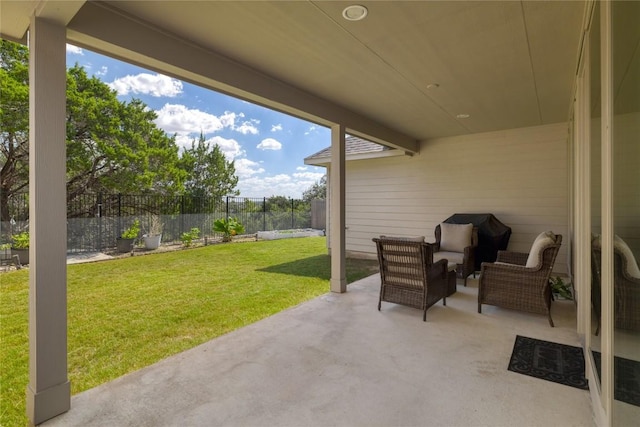 view of patio / terrace featuring outdoor lounge area