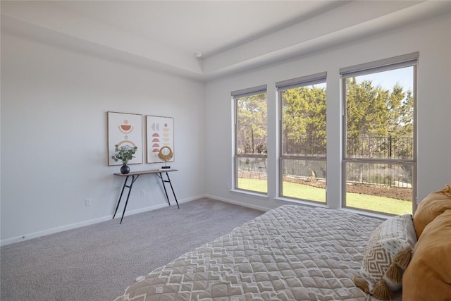 bedroom with carpet