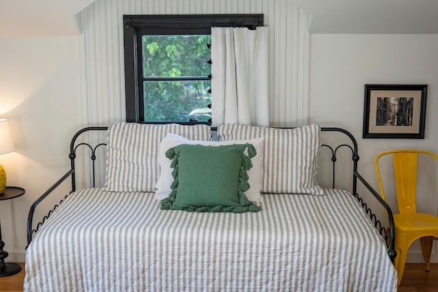 bedroom featuring hardwood / wood-style floors