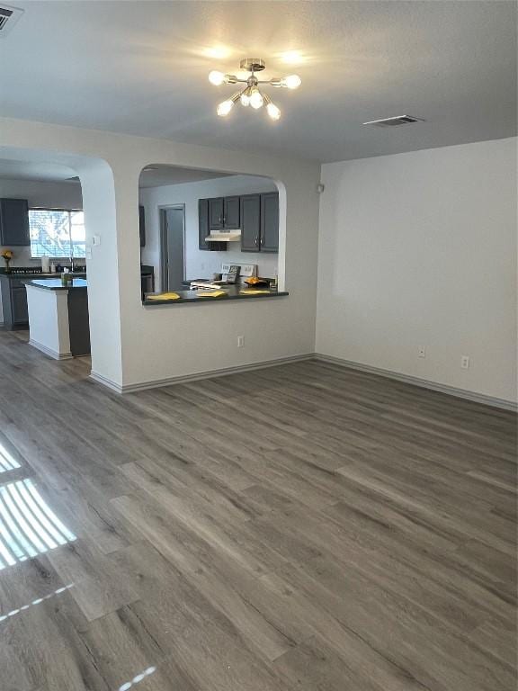 unfurnished living room with wood-type flooring