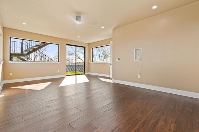 empty room featuring hardwood / wood-style floors