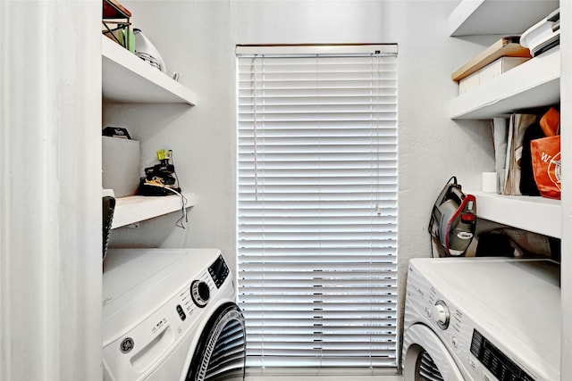 laundry area featuring washer and dryer