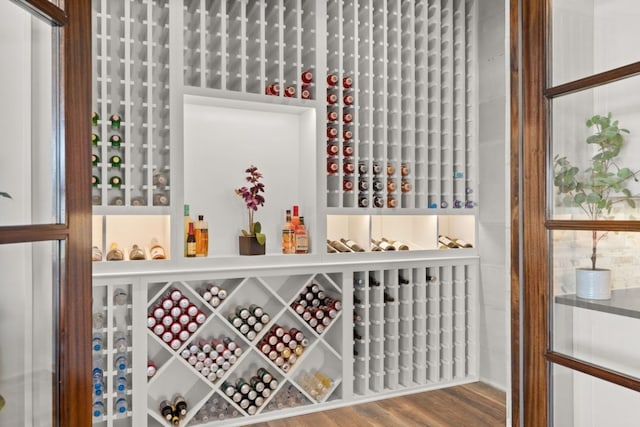 821 Laughing Dog Ct, Leander, TX 78641 - wine area featuring wood finished floors