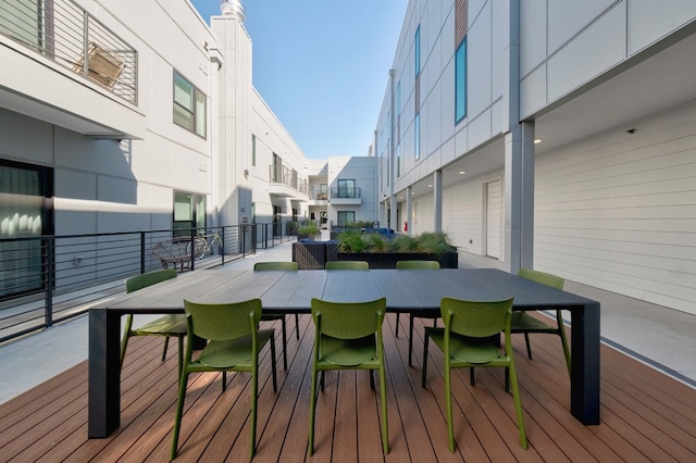 view of wooden terrace