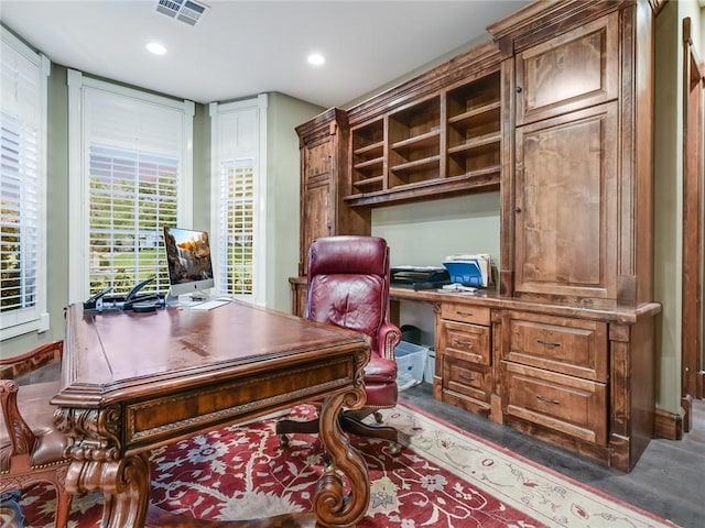 3844 Hunterwood Pt, Austin, TX 78746 - office space with recessed lighting and wood finished floors