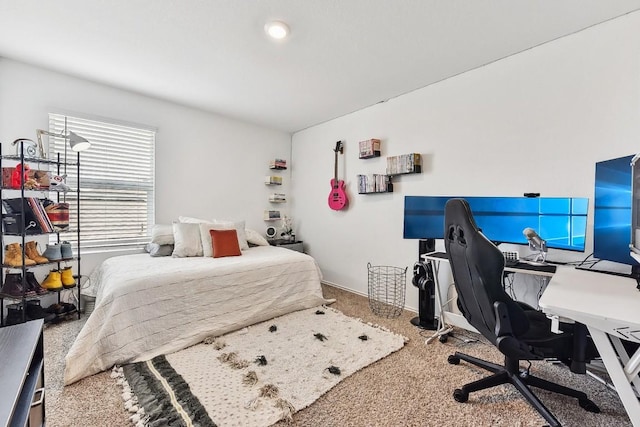 bedroom with carpet