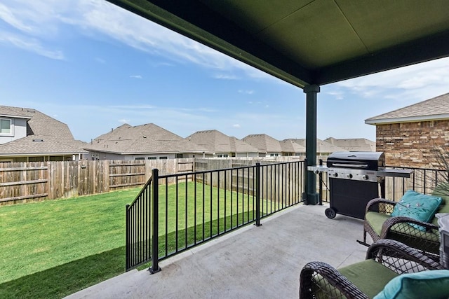 balcony with a grill