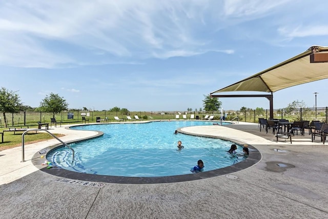 view of pool with a patio