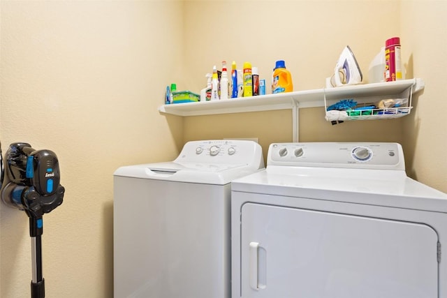 laundry area with washer and dryer