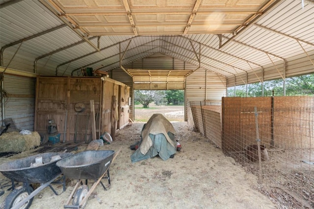 view of horse barn