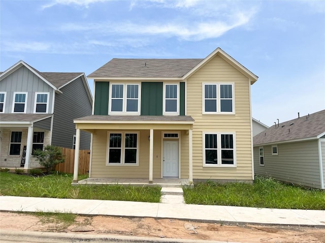 view of front of house featuring covered porch