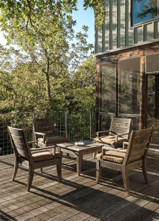 deck featuring an outdoor hangout area