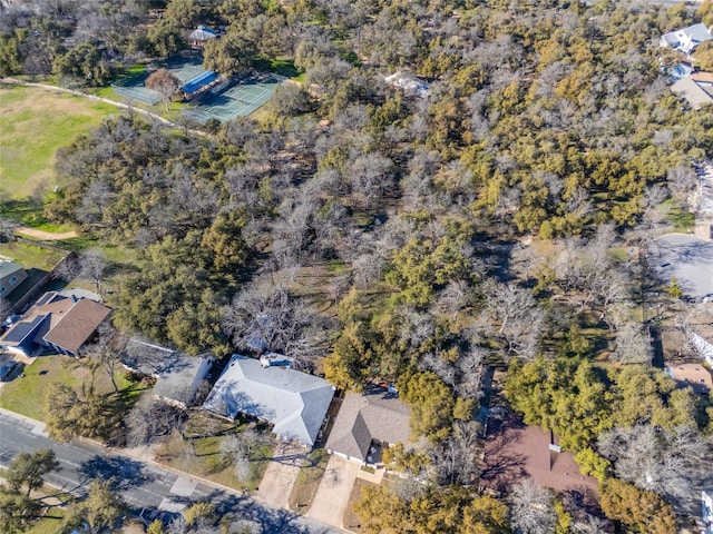 drone / aerial view with a residential view