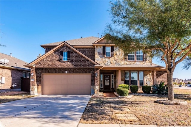 view of front of house featuring a garage