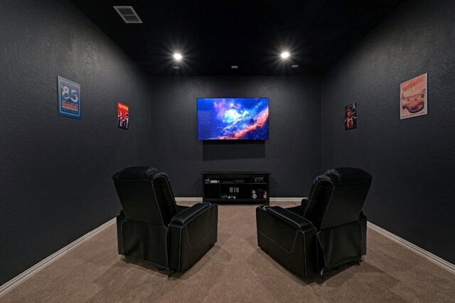1632 Stone House, New Braunfels, TX 78132 - home theater room with carpet flooring and recessed lighting