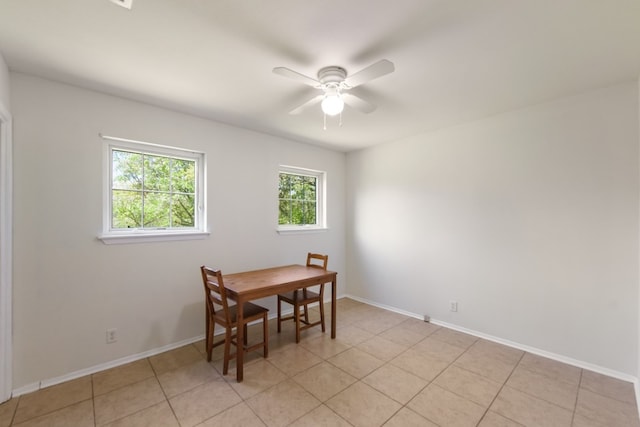 9304 Rock Way Dr, Austin, TX 78736 - dining area featuring healthy amount of natural light, ceiling fan, and baseboards