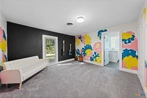 playroom featuring carpet floors