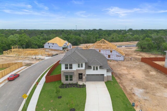 1243 Robin Trl, Round Rock, TX 78681 - aerial view of property and surrounding area with a forest