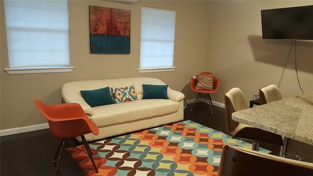 12410 Twin Creek Rd, Manchaca, TX 78652 - living room with baseboards and wood finished floors