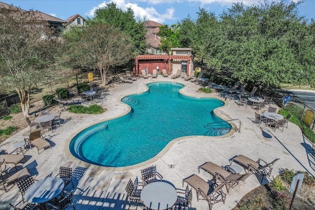 view of pool with a patio area