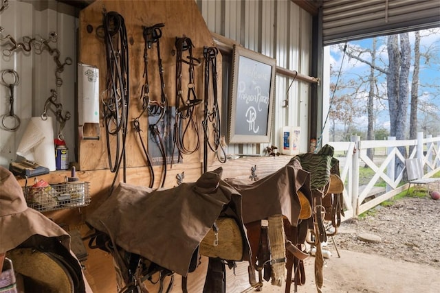 view of horse barn