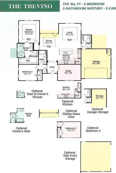 128 Roaming Rock Trl Unit 102, San Marcos, TX 78666 - view of floor plan / room layout