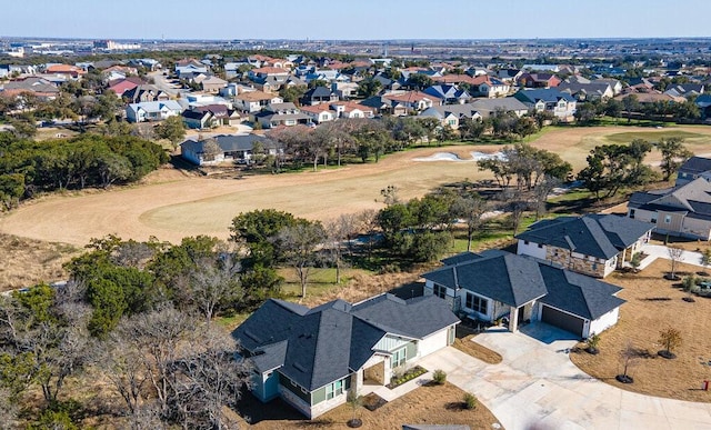 aerial view featuring a residential view